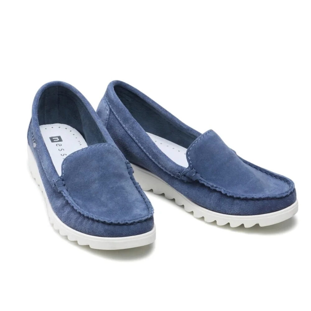 Moccasins female blue NESSI (Poland) model 4727