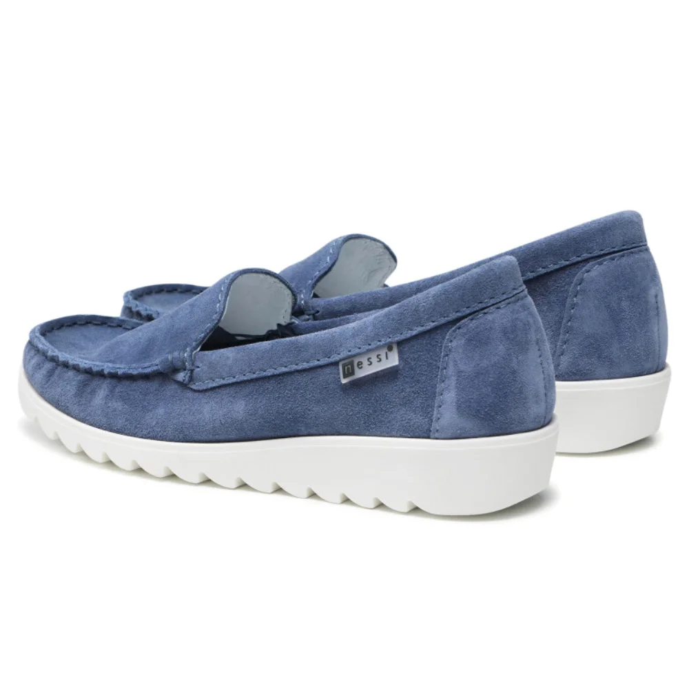 Moccasins female blue NESSI (Poland) model 4727