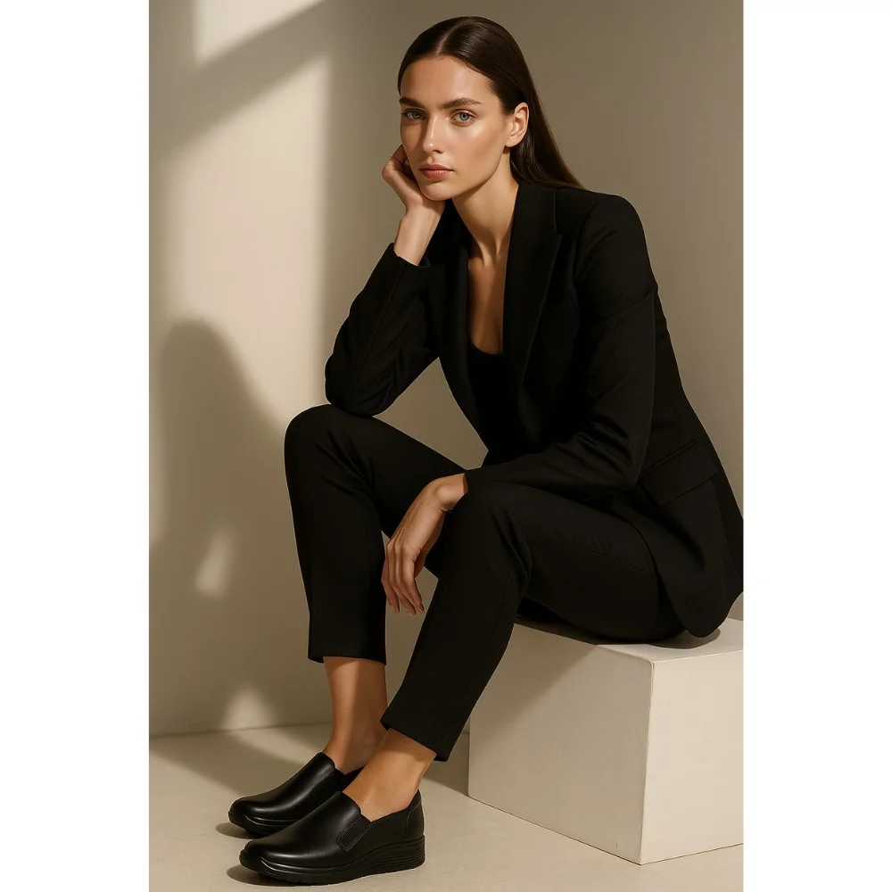 Women's black shoes Wasak (Poland) model 4758