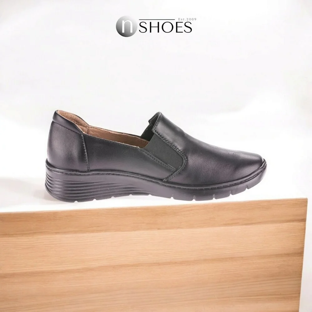 Women's black shoes Wasak (Poland) model 4758