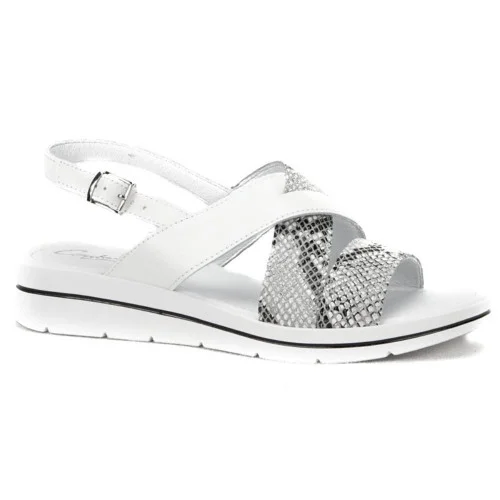 Босоножки жіночі білі Contes Польща 529-bialy-zmijk 4778 Босоножки жіночі білі Contes Польща 529-bialy-zmijk 4778