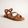 Buy women’s brown leather sandals Fereski 1037-506-fox-s07 with low heel