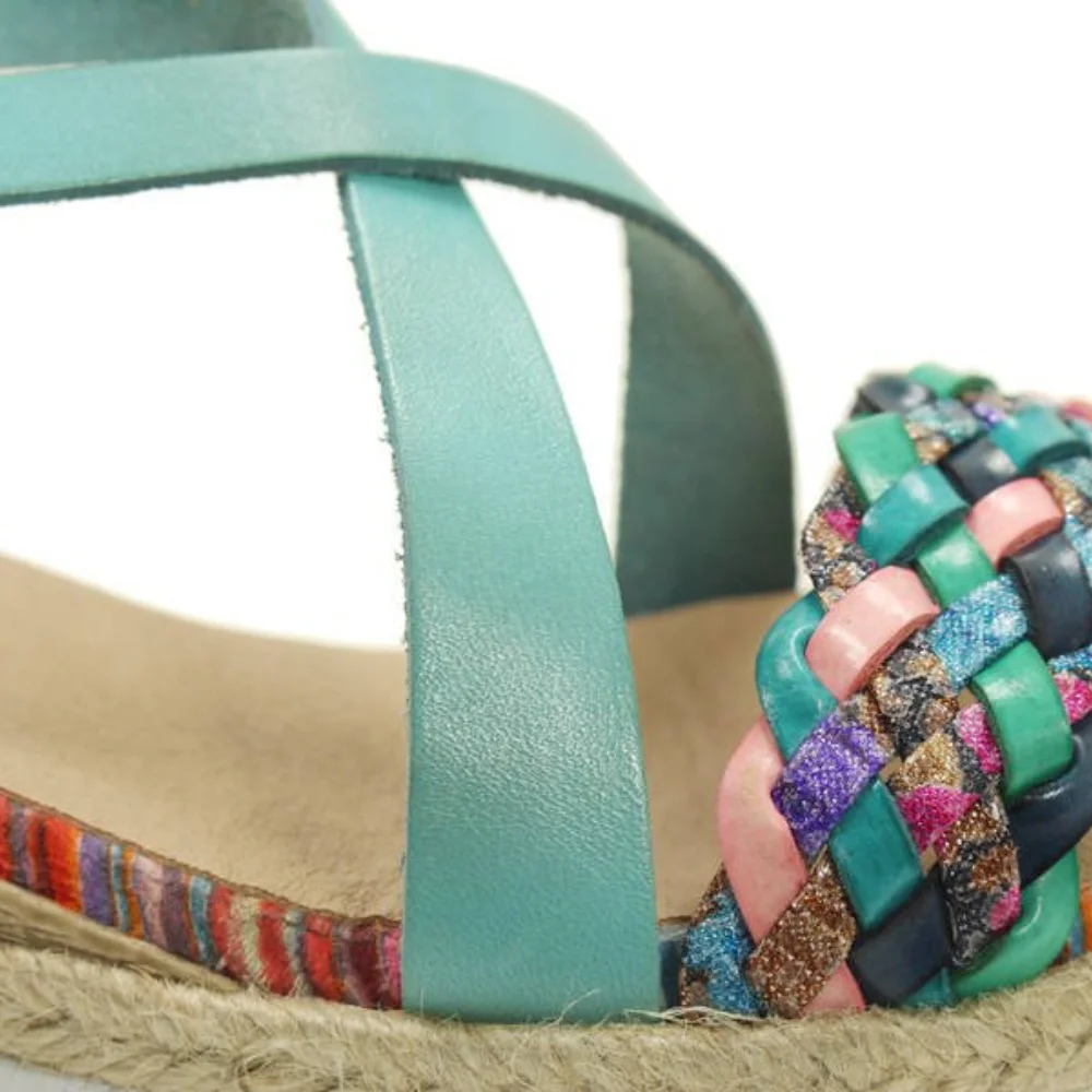 Sandals women's turquoise Presso (Spain) model 4803