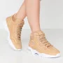 Beige lace-up boots Kangaroos (USA) model 4827