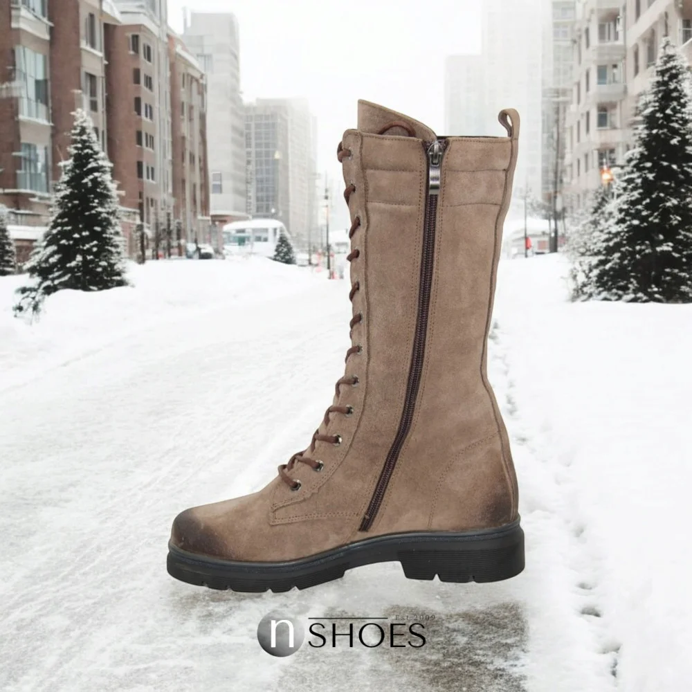 Женские бежевые сапоги зимние Steizer (Польша) модель 4838