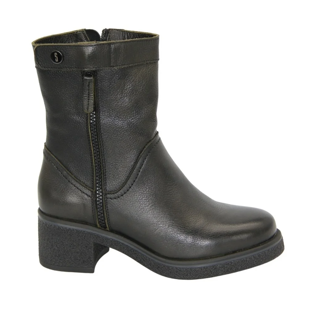 Women's green boots winter SIMEN (Poland) model 4848