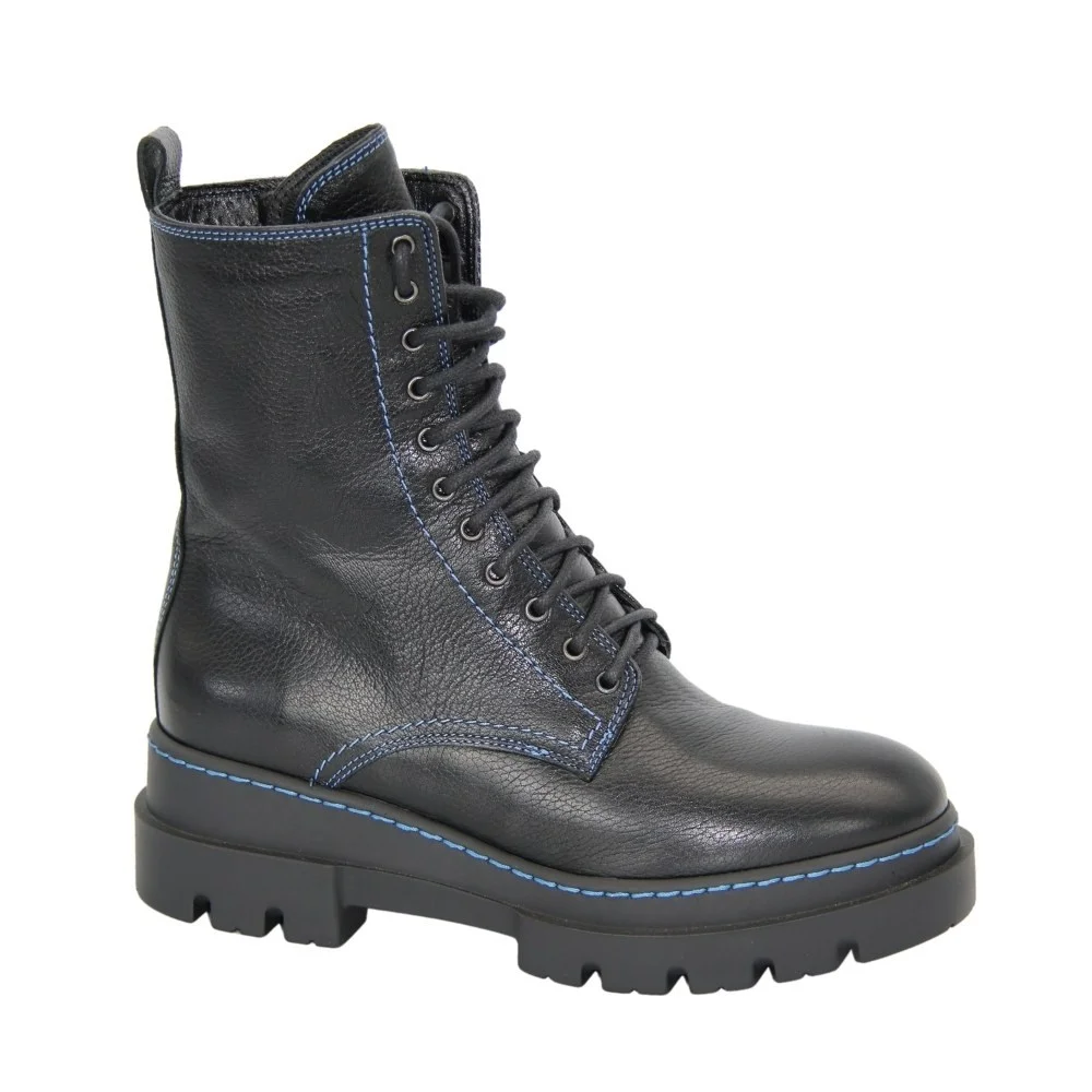 Женские черные зимние ботинки Visconi 2700964-343 из натуральной кожи