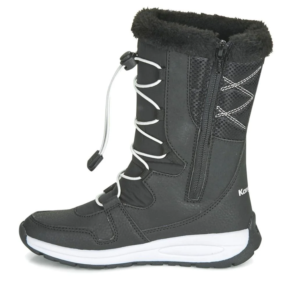 Women’s Black Winter Boots KangaRoos K-Glaze Rtx 18405-000-5002 Jet Black-Silver