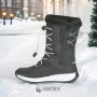 Women’s Black Winter Boots KangaRoos K-Glaze Rtx 18405-000-5002 Jet Black-Silver