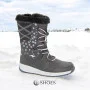 Women’s Black Winter Boots KangaRoos K-Glaze Rtx 18405-000-5002 Jet Black-Silver