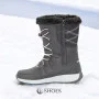 Women’s Black Winter Boots KangaRoos K-Glaze Rtx 18405-000-5002 Jet Black-Silver