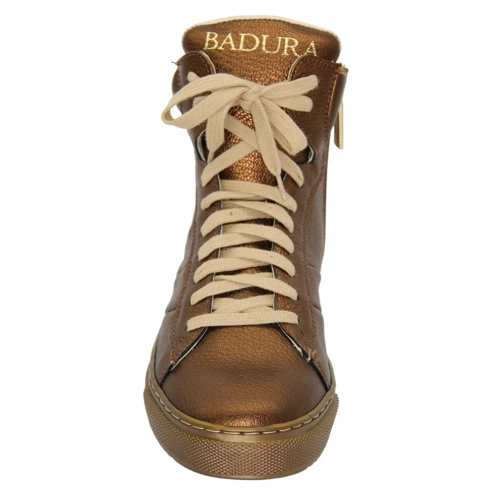 Женские золотистые кожаные ботинки Badura 2740-0000-1 0233