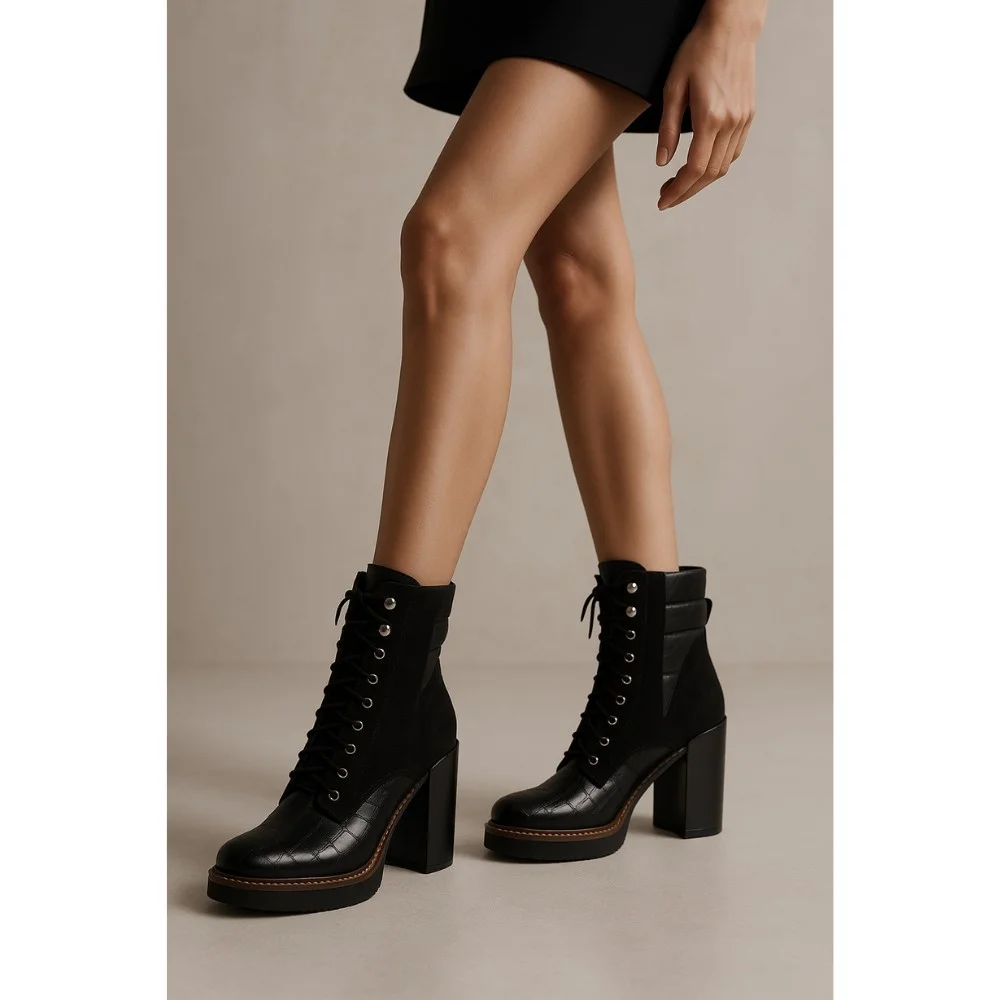 Жіночі чорні демісезонні черевики Visconi 2684365-365 4884