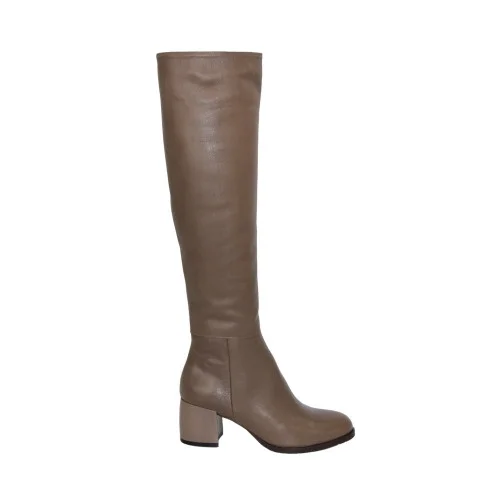 Women's beige boots Visconi Poland 1738970-707 4887