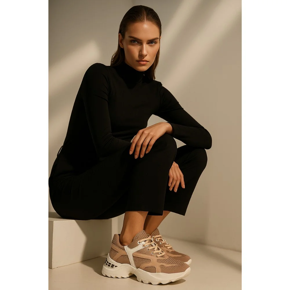 Sneakers women's pink Lottini (Turkey) model 4930