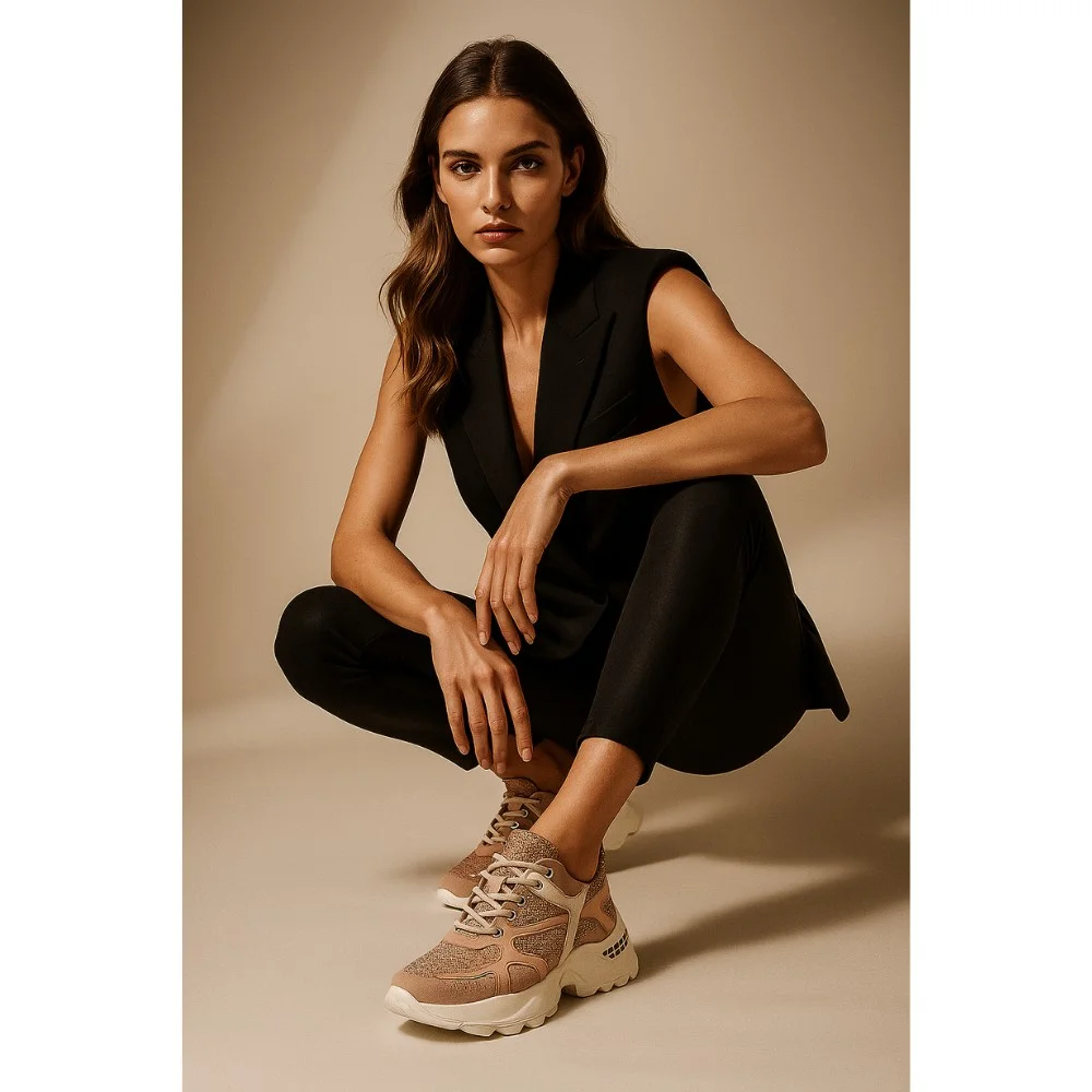 Sneakers women's pink Lottini (Turkey) model 4930