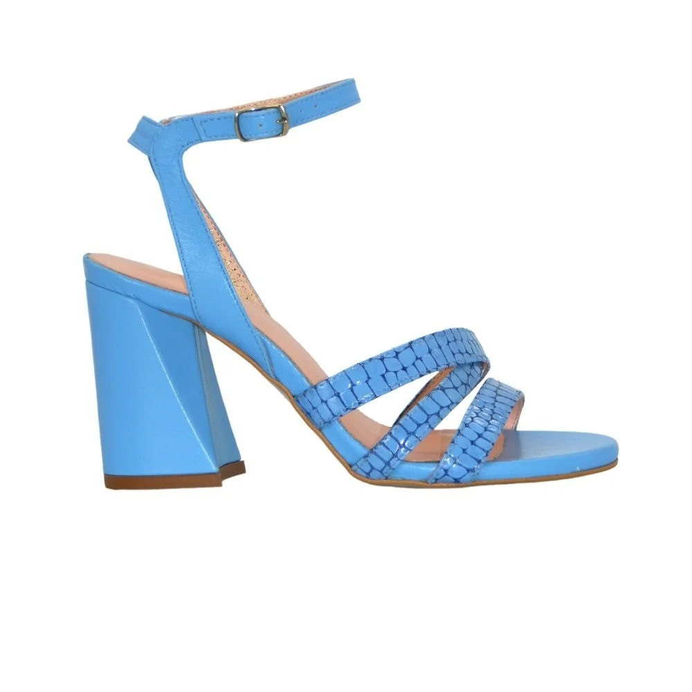 Синие босоножки на каблуке Best But Польша 4400476/476 4929