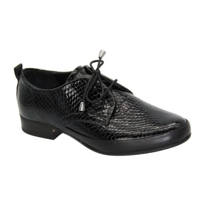Women's black shoes Anna Lucci 174159 9014-01-51 5071 made of genuine patent leather from a Turkish factory
