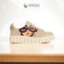 Women's beige sneakers Evromoda (Turkey) model 5100