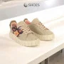 Women's beige sneakers Evromoda (Turkey) model 5100