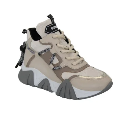 Women's beige sneakers Evromoda Turkey арт 622-7566-sa 5102