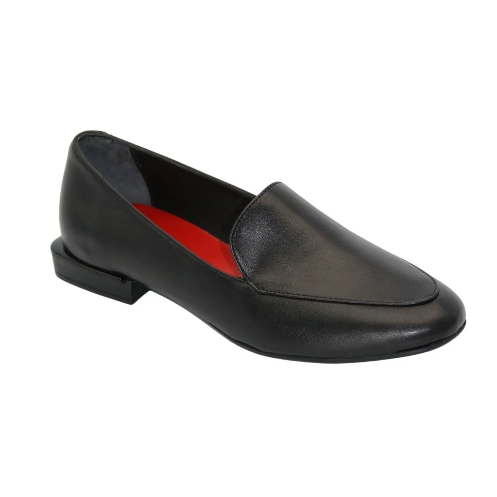 Women's black shoes loafers Evromoda (Turkey) model 5104