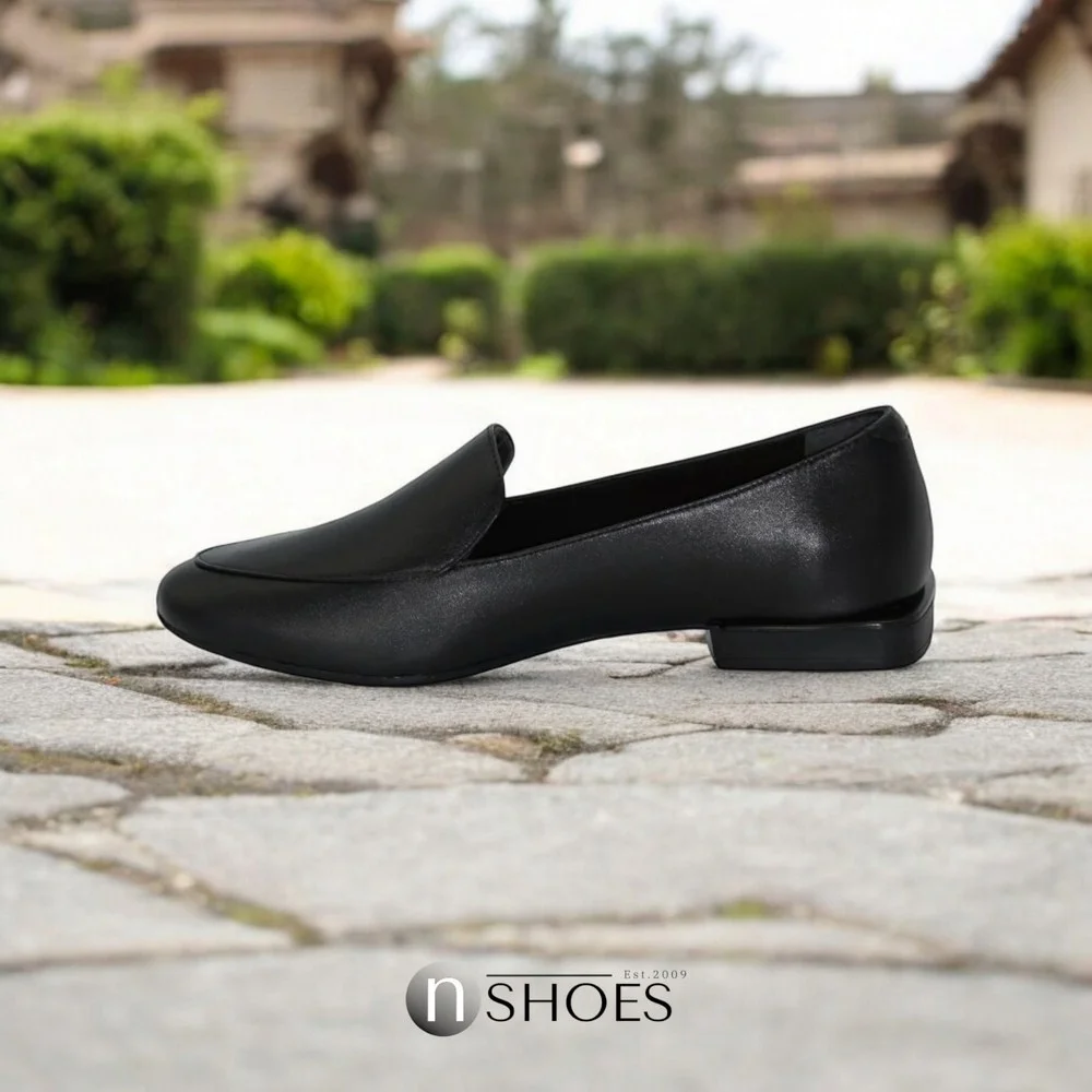 Women's black shoes loafers Evromoda (Turkey) model 5104