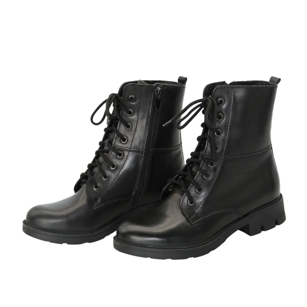 Женские черные ботинки Lesta (Польша) арт 191-6477-7-1048 модель 5118