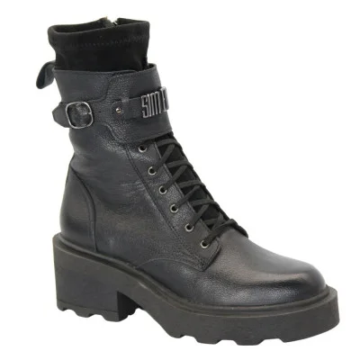 Women's black boots Simen Poland 4443a-faeda-czarny