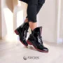 Women's black low-cut ankle boots Flisalla (Poland) model 5139