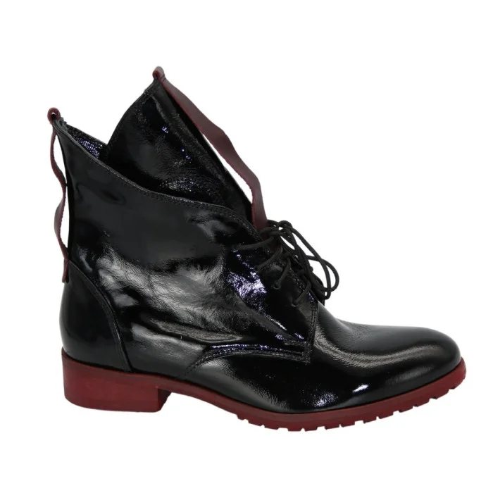 Women's black low-cut ankle boots Flisalla (Poland) model 5139