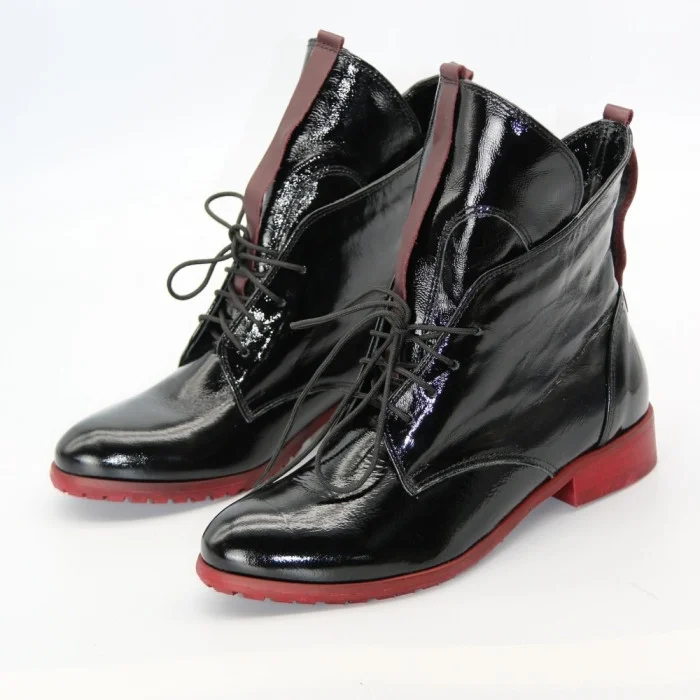 Women's black low-cut ankle boots Flisalla (Poland) model 5139