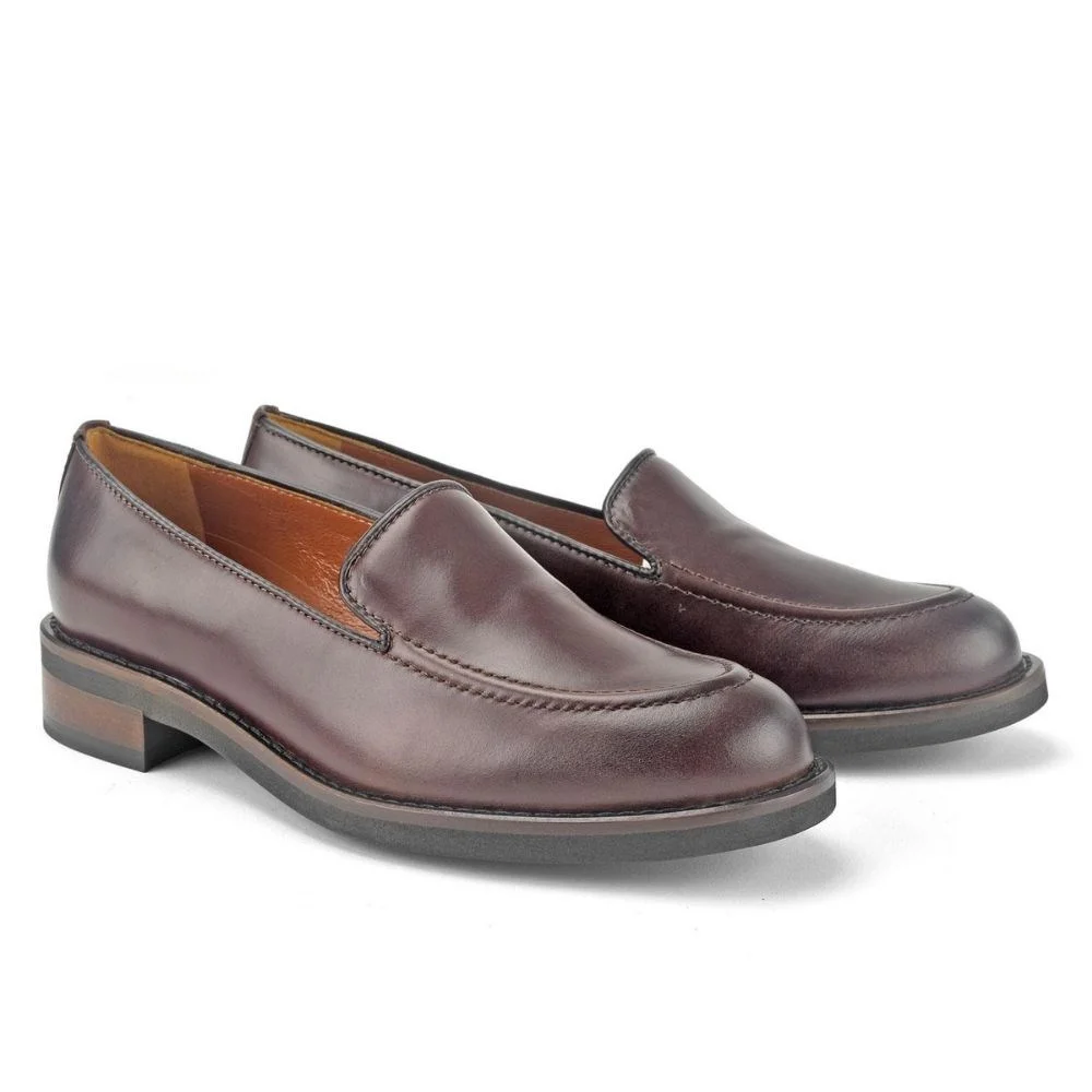 Women's brown loafers Solo Femme (Poland) model 5148