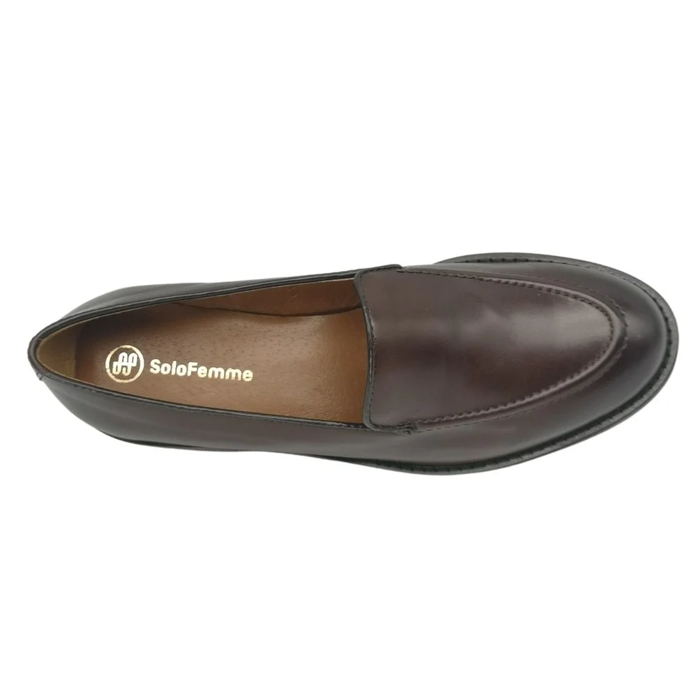 Women's brown loafers Solo Femme (Poland) model 5148