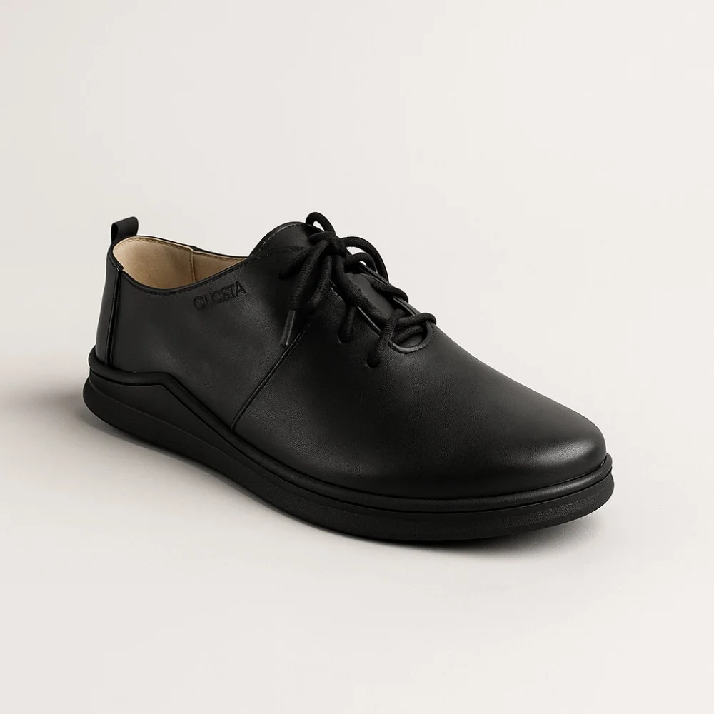 Женские черные туфли комфорт Lesta (Польша) модель 5152