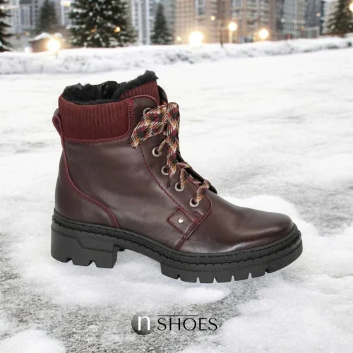 Жіночі бордові черевики Contes Польща 547-bordo-lic 5182 Жіночі бордові черевики Contes Польща 547-bordo-lic 5182