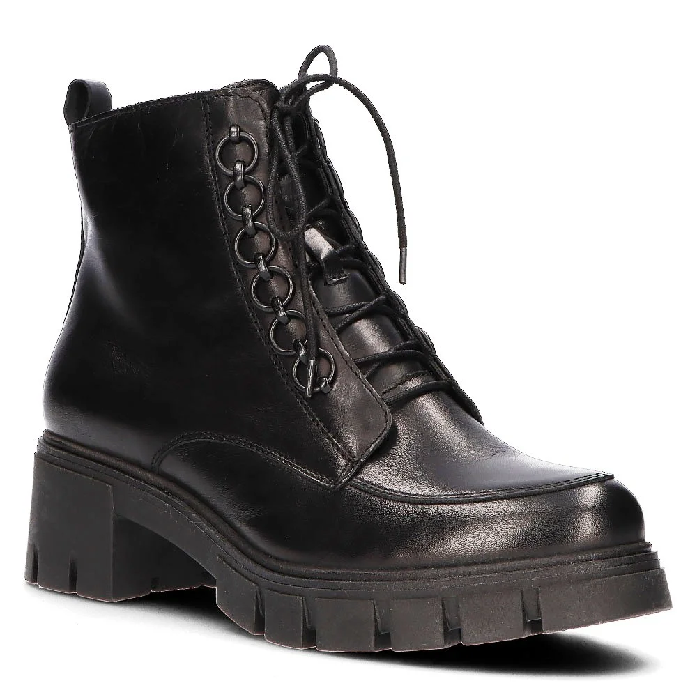 Жіночі модні чорні черевики Simen 4477a-faeda czarna модель 5388-5191