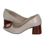 Women's beige mid-heeled pumps Kaniowski (Poland) model 5192