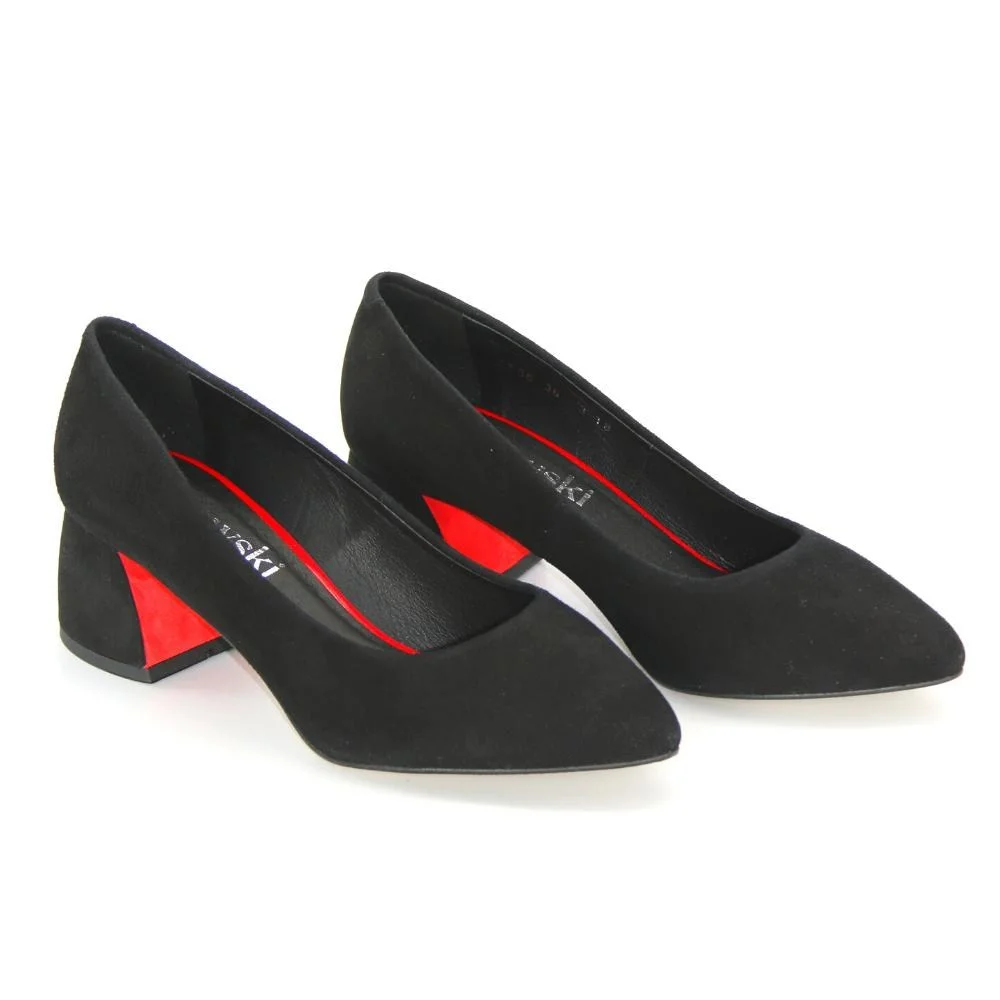 Женские черные туфли-лодочки Kaniowski Польша k-0536 02-532 5196