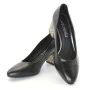Women's black pumps with medium heels Kaniowski (Poland) model 5198