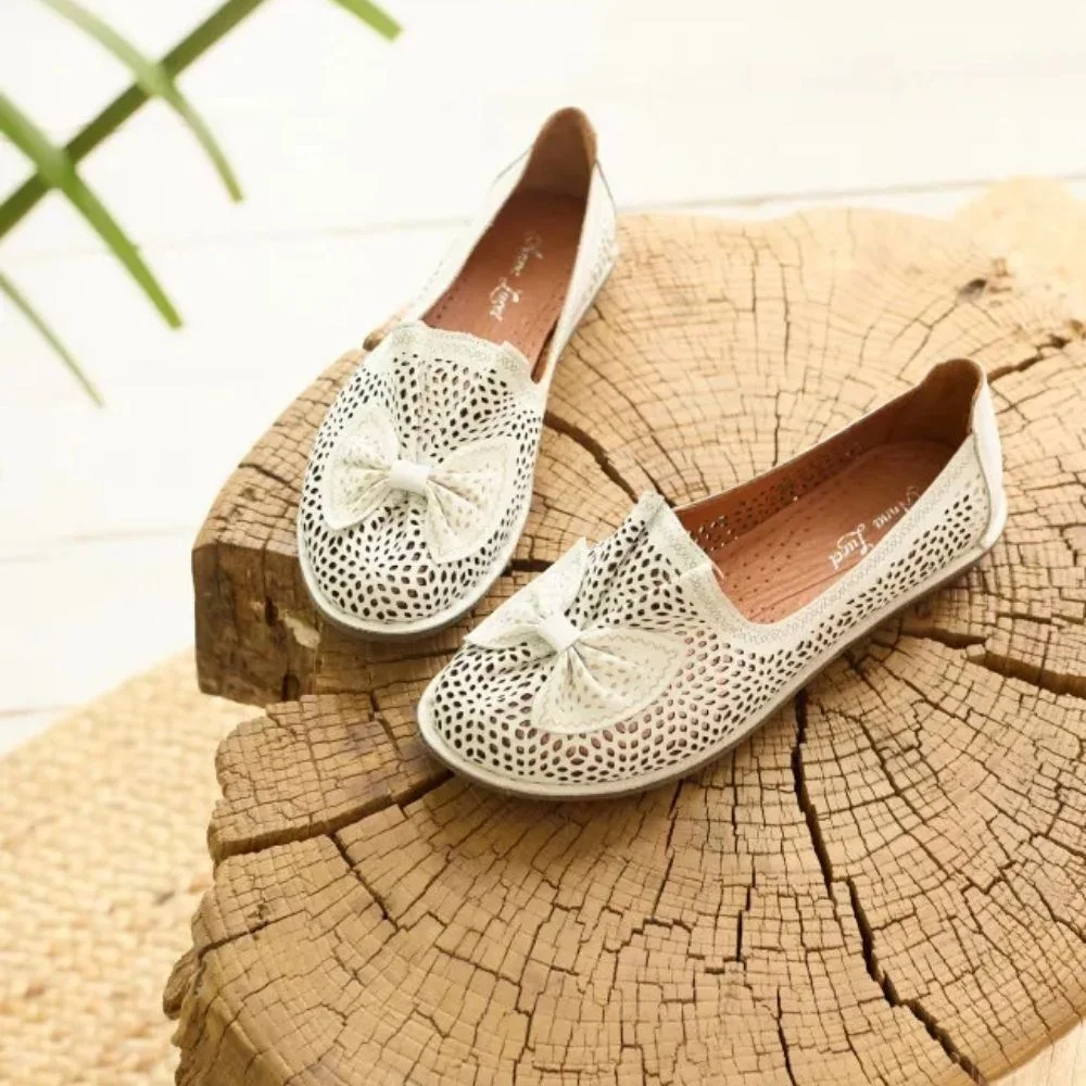 Женские бежевые балетки летние Anna Lucci (Турция) модель 5208