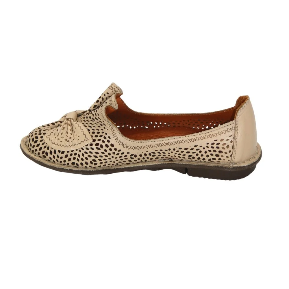 Женские бежевые балетки летние Anna Lucci (Турция) модель 5208