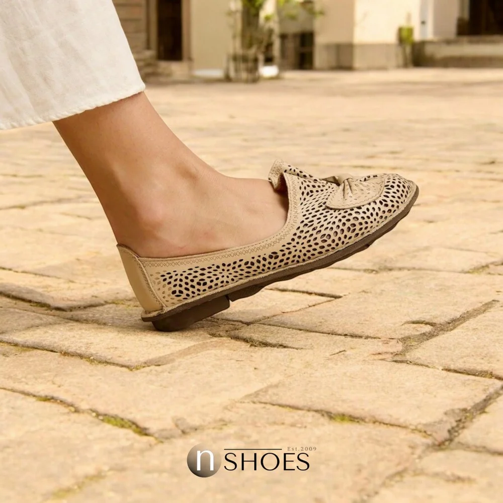 Женские бежевые балетки летние Anna Lucci (Турция) модель 5208