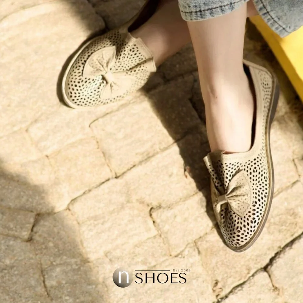 Женские бежевые балетки летние Anna Lucci (Турция) модель 5208