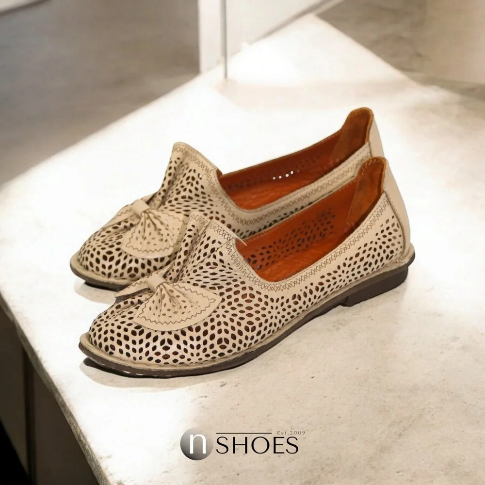 Женские бежевые балетки летние Anna Lucci (Турция) модель 5208