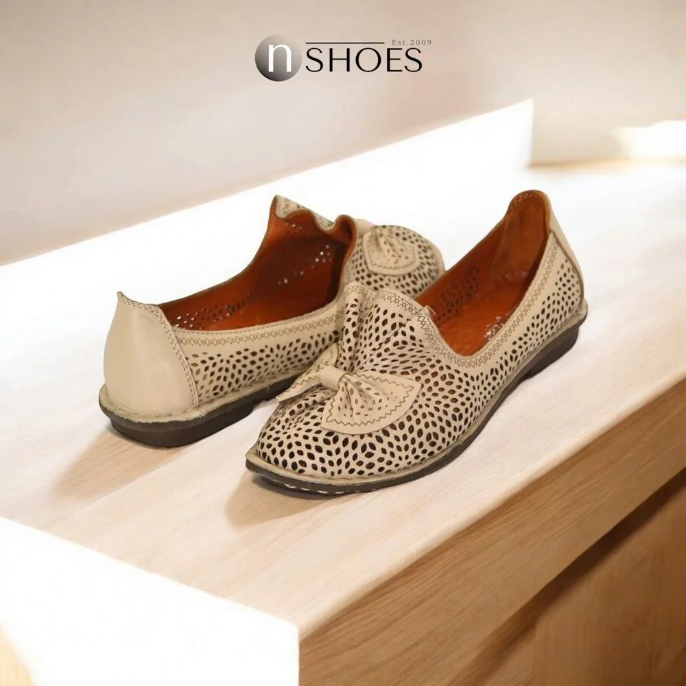 Женские бежевые балетки летние Anna Lucci (Турция) модель 5208