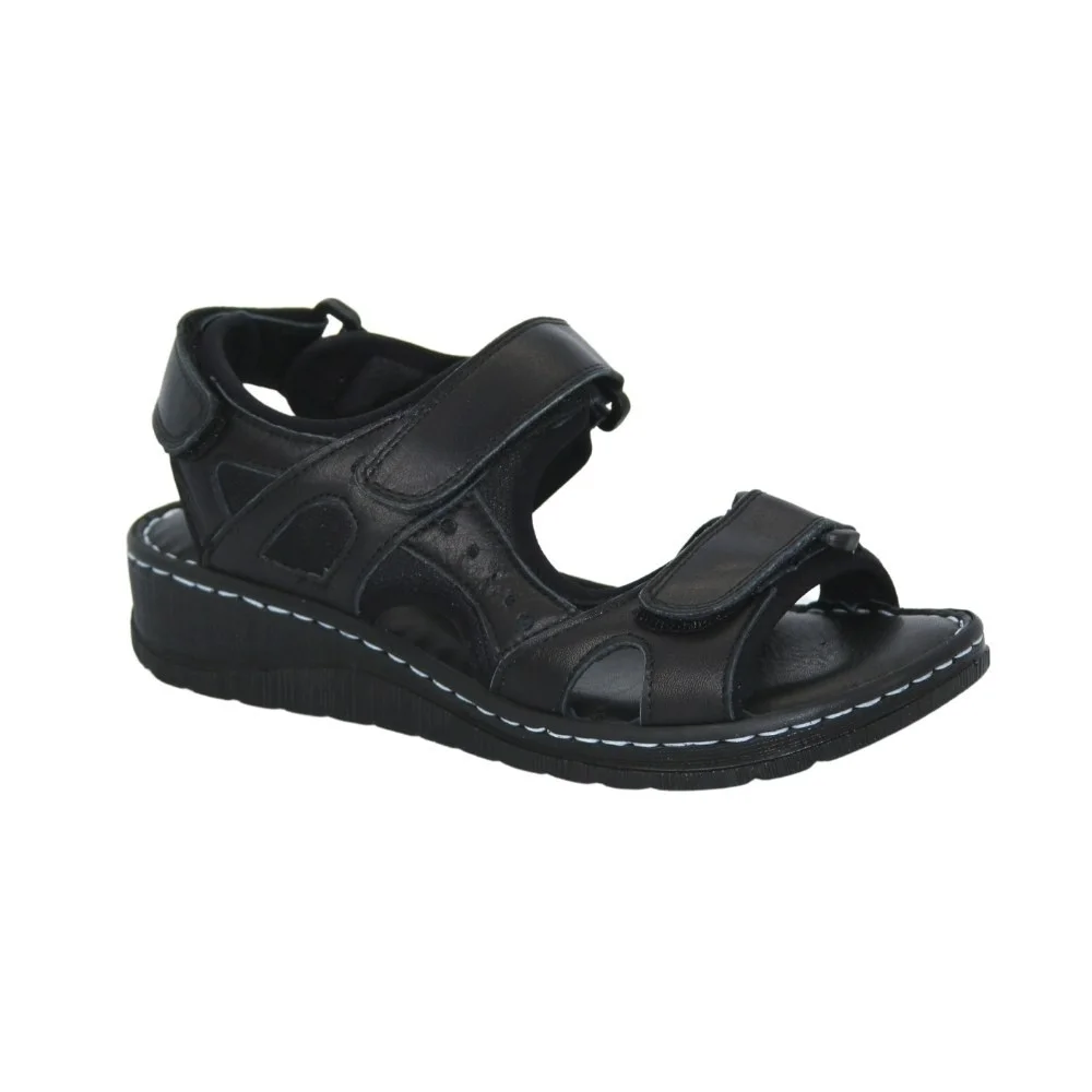 Women’s Black Sandals Lonza 176753 2051 BLACK KOGA Genuine Leather