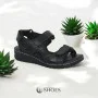 Women’s Black Sandals Lonza 176753 2051 BLACK KOGA Genuine Leather