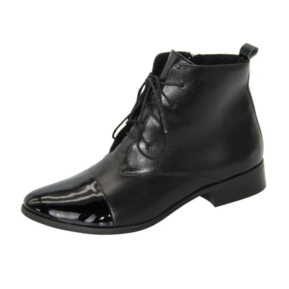 Women's black low-speed boots demi-season NICOLE (Poland) model C-16