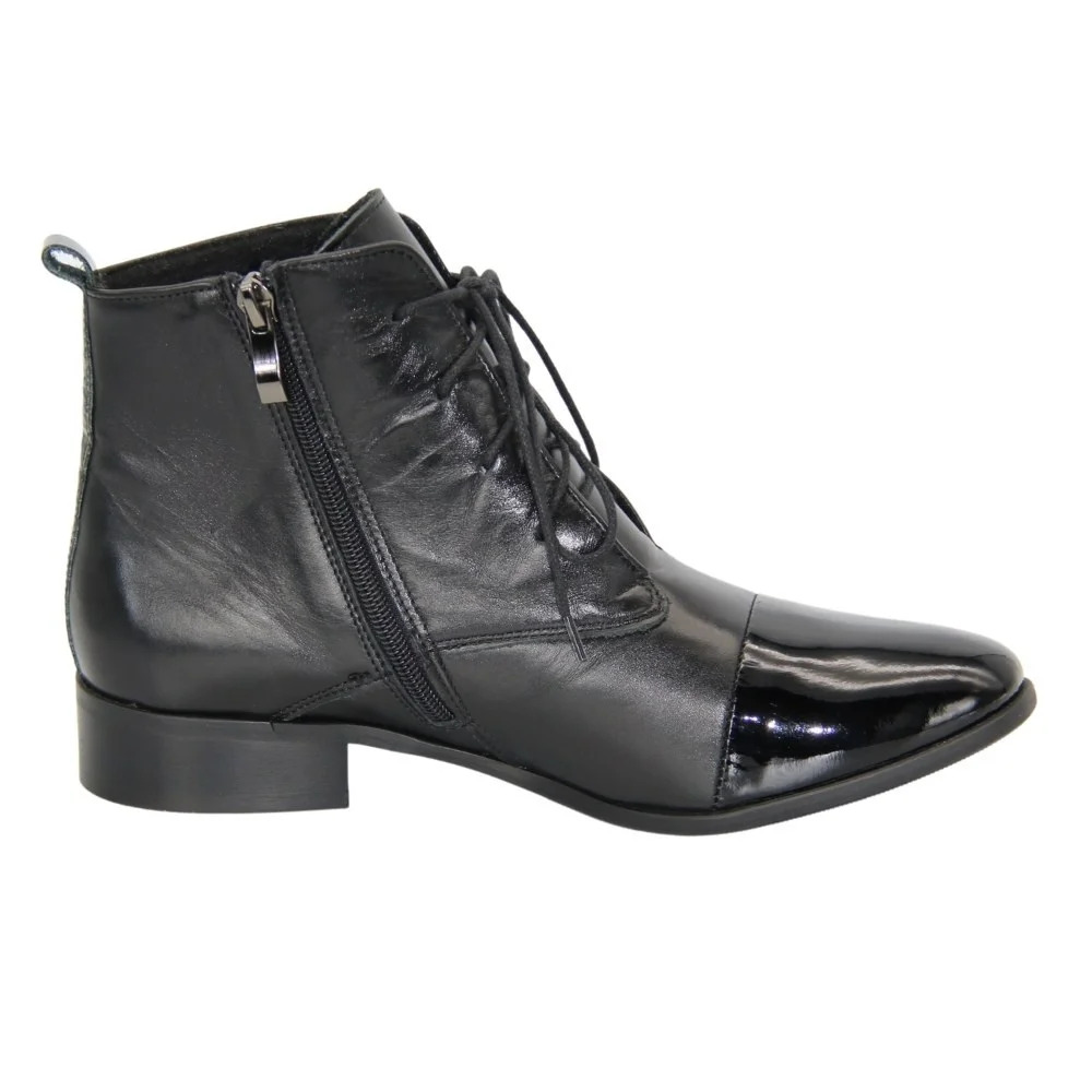 Women's black low-speed boots demi-season NICOLE (Poland) model C-16